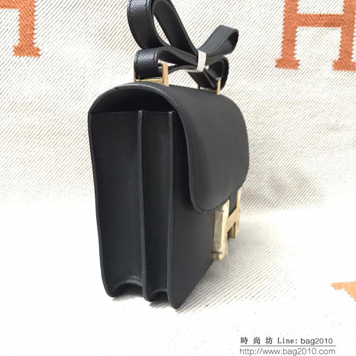 HERMES愛馬仕 H空姐包 進口原廠EP皮 頂級蜜蠟製作 街拍必備單品 風衣灰金銀 單肩斜挎包  Ama1582